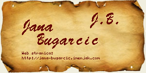 Jana Bugarčić vizit kartica
